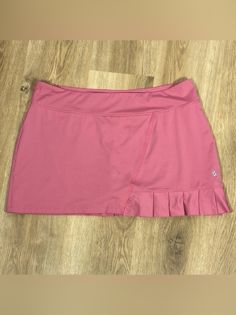 Lija Pink Pleated Skort Large Tennis built in shorts
